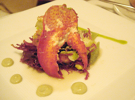 Salad of Lobster, Avocado and Konnyaku with Lemon Verbena @ Annisa
